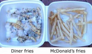 This shows you how McDonalds fries don't break down. Imagine what happens in your stomach.